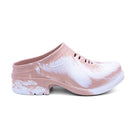 Westech Outrider slip-on shoe in Peaches & Cream, soft peach and cream marble swirl Western comfort footwear on white background, lightweight and supportive, made in the USA