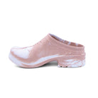 Westech Outrider slip-on shoe in Peaches & Cream, soft peach and cream marble swirl Western comfort footwear on white background, lightweight and supportive, made in the USA