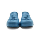 Pair of Westech Outrider slip-on shoes in Robin's Egg Blue on white background, lightweight EVA Western shoes with supportive arch, Made in USA